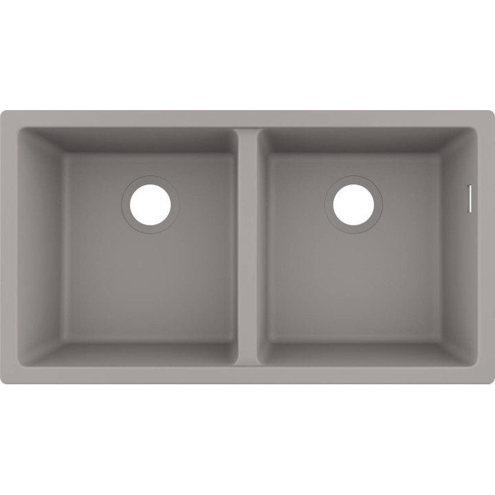 Hansgrohe S51 S510-U770 Zlewozmywak podblatowy 370/370, Szarość