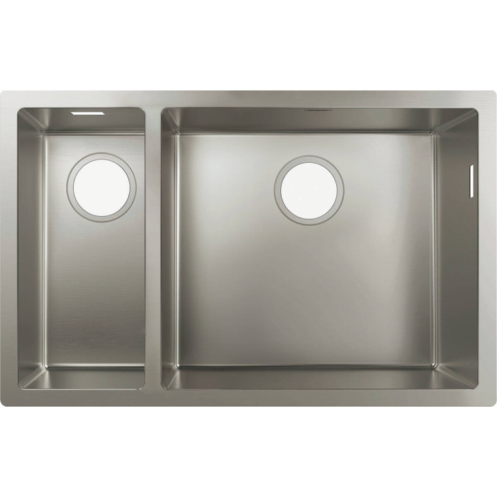 Hansgrohe S71 S719-U655 Zlewozmywak podblatowy 180/450, Stal