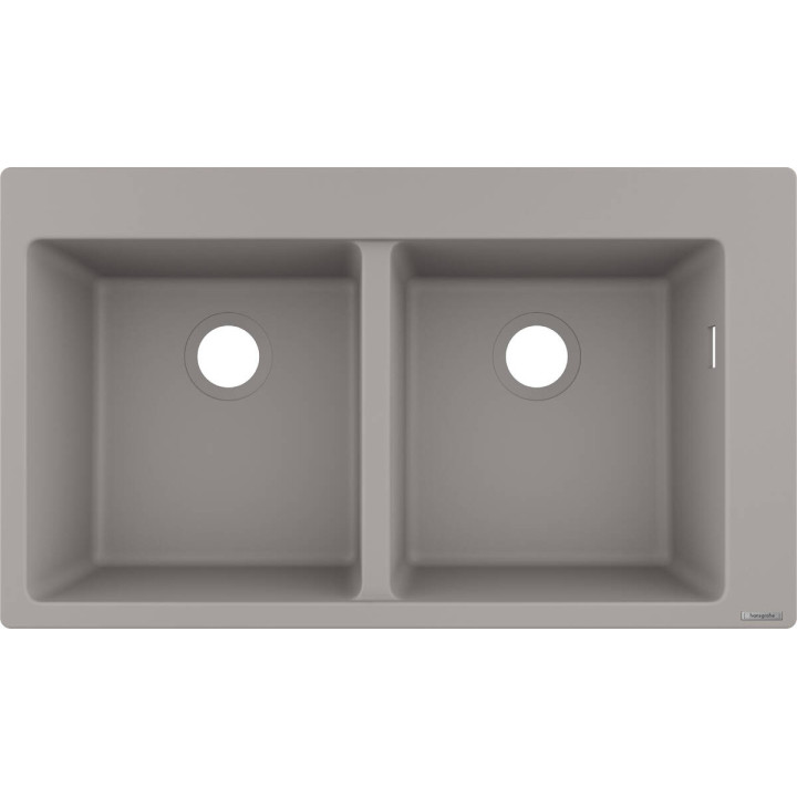 Hansgrohe S51 S510-F770 Zlewozmywak nablatowy 370/370, Szarość