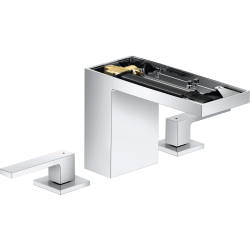 Axor MyEdition 3-otworowa bateria umywalkowa 110 bez płytki z kompletem odpływowym Push-Open, Chrom