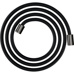 Axor ShowerSolutions Wąż prysznicowy 2 m z nakrętkami cylindrycznymi, tekstylny, Czarny Chrom Polerowany