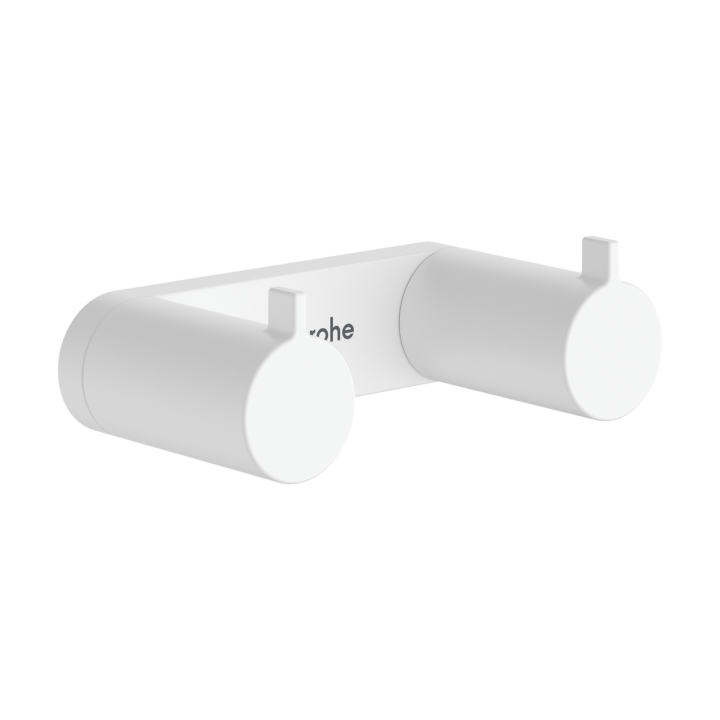 Hansgrohe AddStoris S Haczyk na ręcznik, podwójny, Biały Matowy