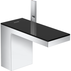 Axor MyEdition Jednouchwytowa bateria umywalkowa 110 z kompletem odpływowym Push-Open, Chrom/Czarne Szkło