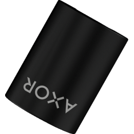 AX ShowerSolutions Wąż prysznicowy 2 m z nakrętką cylindryczną i stożkową, tekstylny, Czarny Matowy