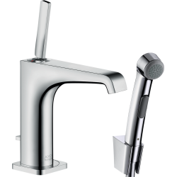 Axor Citterio E Jednouchwytowa bateria umywalkowa 130 z główką Bidette i wężem 160 cm, komplet odpływowy Push-Open, Chrom