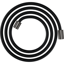 Axor ShowerSolutions Wąż prysznicowy 2 m z nakrętkami cylindrycznymi, tekstylny, Czarny Chrom Szczotkowany