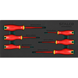 Wkrętaki elektrotechniczne 1000 V SL/TORX 7 el. Stalco