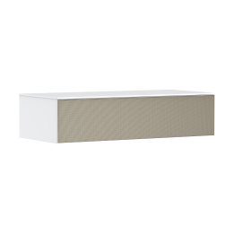 HG Xevolos E Szafka boczna Sideboard z 1 szufladą i blatem 1180/550, Biały Matowy, Kolor frontu: Brąz Strukturalny