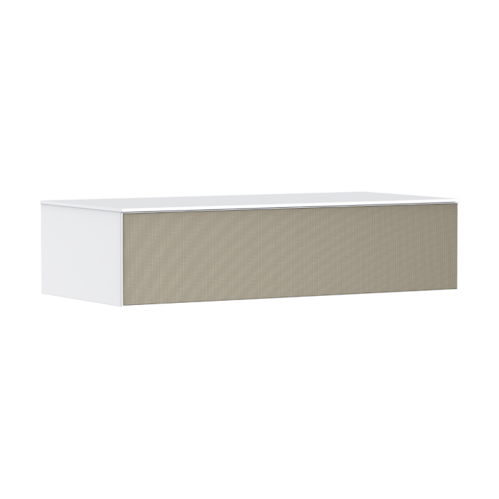 HG Xevolos E Szafka boczna Sideboard z 1 szufladą i blatem 1180/550, Biały Matowy, Kolor frontu: Brąz Strukturalny