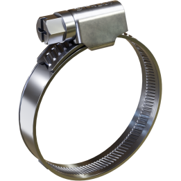 Opaska ślimakowa OPŚ ø220–240 mm z etykietą Stalco