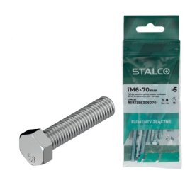 Śruba DIN 933 kl. 5.8 ocynk M4 × 10 mm Stalco
