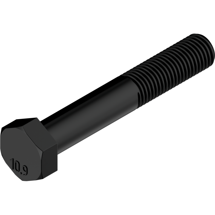 Śruba DIN 931 kl. 10.9 oksydowana M16×260 mm Stalco