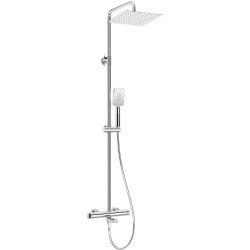Deszczownica z baterią wannową termostatyczną składana chrom therm NAC 01HT