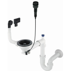 SYFON DO ZLEWOZMYWAKA GRANITOWEGO 1-KOMOROWEGO - SPACE-SAvER NERO ZXY N982