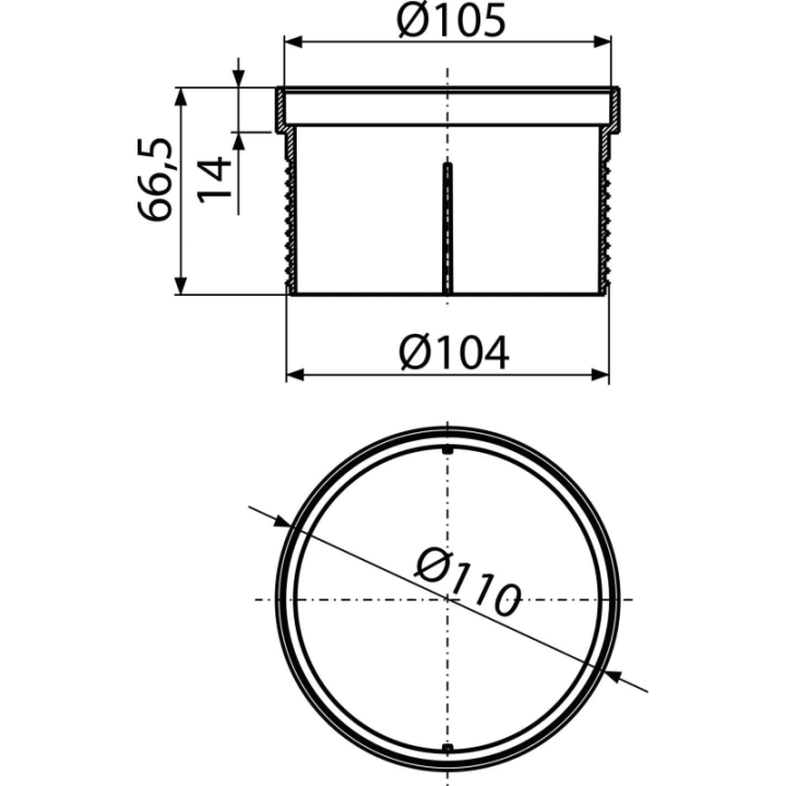 Gardziel nastawna kratki DN105 – Alcadrain