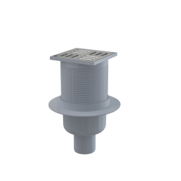Kratka ściekowa 105×105/50 mm odpływ pionowy, kratka nierdzewna