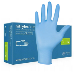 Rękawice nitrylowe niebieskie Mercator Nitrylex Classic Blue