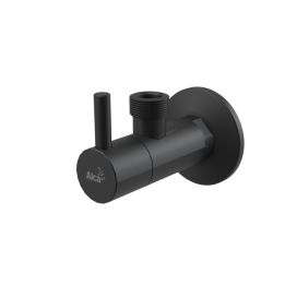 Zawór kątowy z filtrem 1/2"×1/2", czarny-mat – Alcadrain