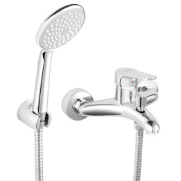 Isso bateria wannowa z zestawem natryskowym, chrom – Ferro