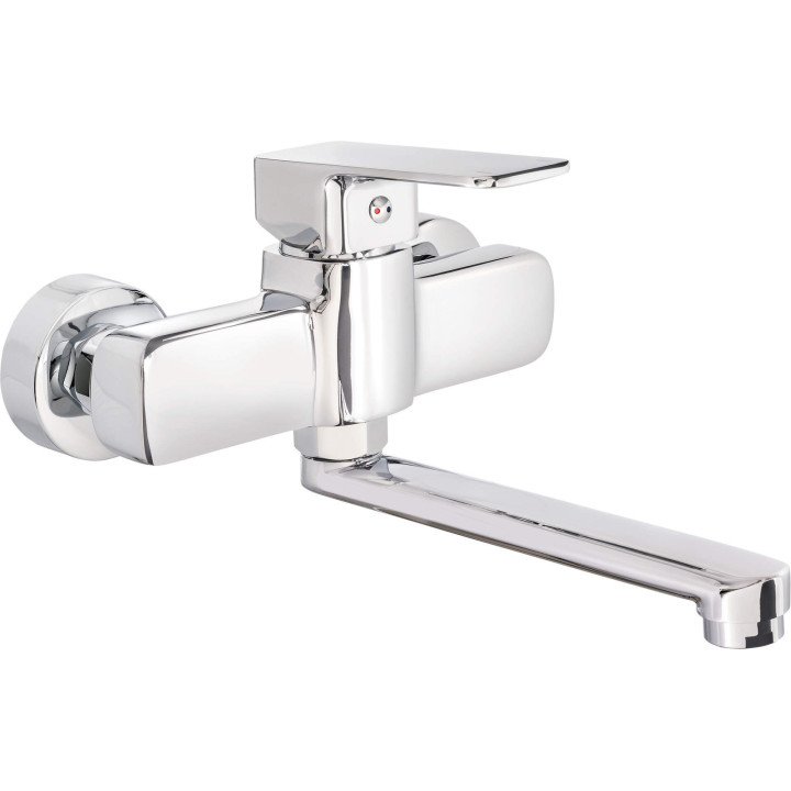 Bateria umywalkowa ścienna chrom BLO 050M – Deante