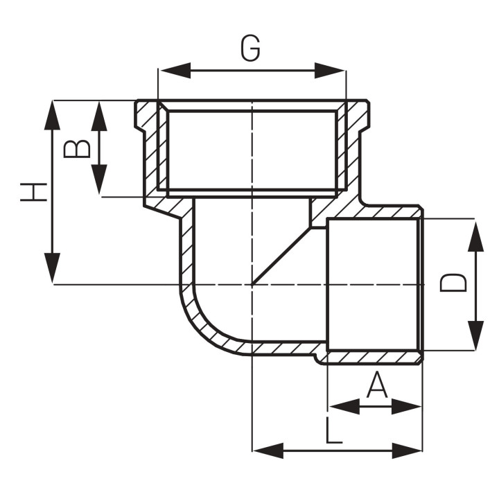 Kolanko przejściowe do wlutowania GW 15 X 1-2" – Ferro