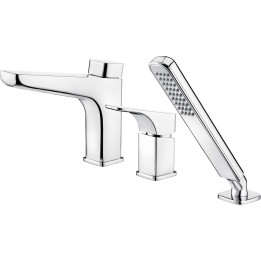 Bateria wannowa 3-OTWOROWA stała chrom hiacynt BQH 013M – Deante