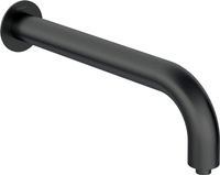 Wylewka prysznicowa ścienna - 380 mm stała nero Silia NQS N41K