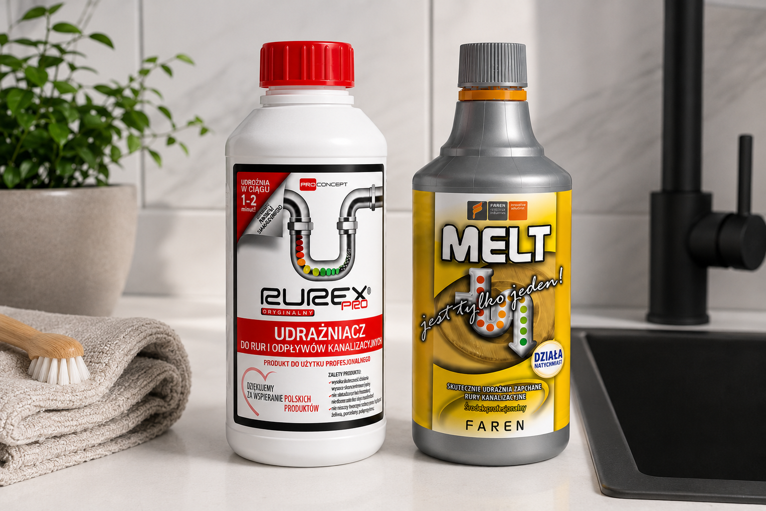 Rurex czy Melt – który środek do udrażniania rur wybrać?