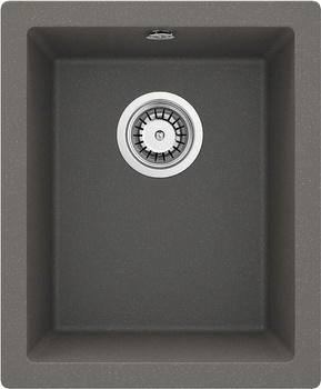 Zlewozmywak granitowy 1-komorowy podwieszany antracyt metalik stal ZQA T10B