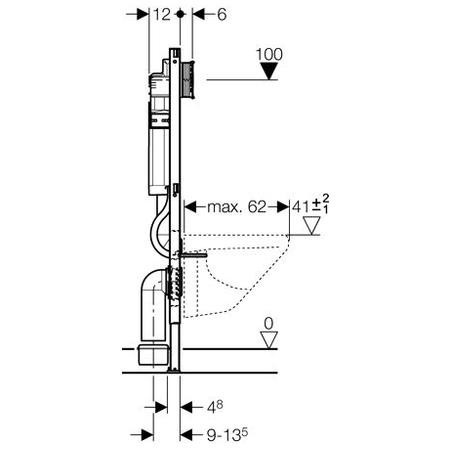 Stelaż podtynkowy Geberit Duofix H112 Sigma UP320