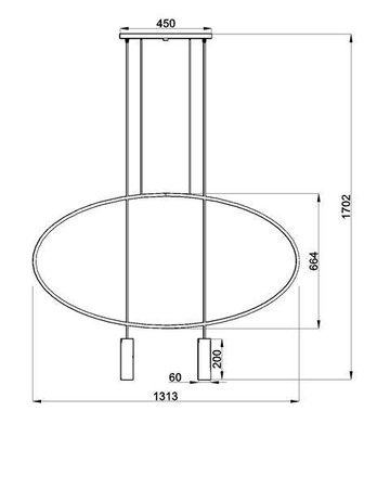 Lampa wisząca HOLAR 2 czarna