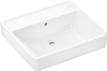 HG Xanuia Q Umywalka wisząca 550/480 bez otworu na baterię, z przelewem, SmartClean, Biały