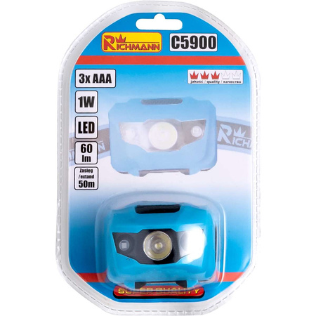 LATARKA NA GŁOWĘ LED 1W