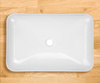 Umywalka ceramiczna nablatowa - 60x40 cm biały CDS 6U6S