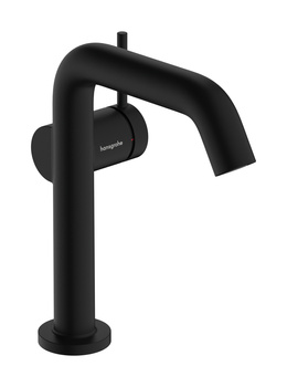 HG Tecturis S Jednouchwytowa bateria umywalkowa 150 Fine CoolStart EcoSmart+ z kompletem odpływowym Push-Open, Czarny Matowy