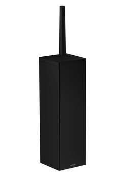 AX Universal Rectangular Szczotka do WC z pojemnikiem, ścienna, Czarny Matowy