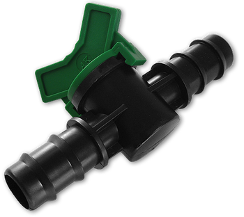 Zawór, 2x wtyk na wąż 25mm