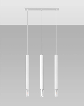 Lampa wisząca WEZYR 3 biała