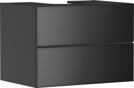 HG Xevolos E Szafka pod szlifowaną umywalkę wpuszczaną w blat/nablatową z 2 szufladami 780/550,Szary Łupek Matowy, Kolor frontu: Szary Łupek Metal.