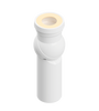 Przyłącze do stojącej miski WC, kolano regulowane 0–90°, DN 110, długość 275 mm, PP, białe
