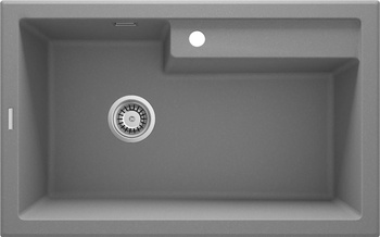 Zlewozmywak granitowy 1-komorowy szary metalik stal ZQE S10B