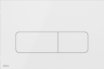 Przycisk sterujący do systemów podtynkowych, stal nierdzewna-biały połysk