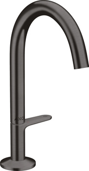AX One Bateria umywalkowa Select 170 z kompletem odpływowym Push-Open, Czarny Chrom Szczotkowany