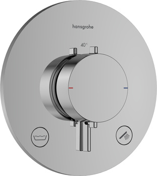 HG Ecostat Comfort S Bateria termostatyczna do 2 odbiorników zgodna z normą EN 1717, podtynkowa, Chrom