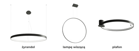 Lampa wisząca RIO 110 czarny LED 3000K