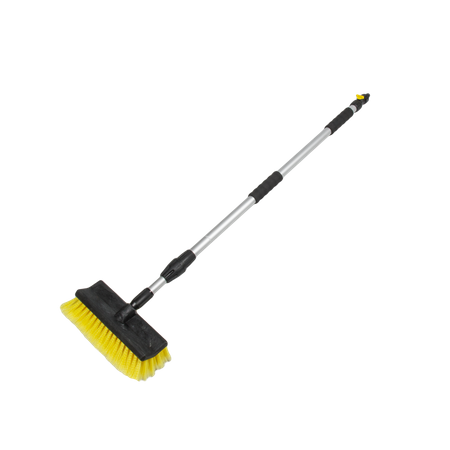 Szczotka do mycia z zaworem - teleskop , 25 cm cm, długośc: 110-180cm
