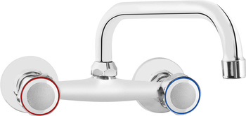 Bateria umywalkowa ścienna obrotowa chrom Teno BON 050D