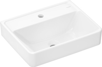HG Xanuia Q Mała umywalka wisząca 500/390 z otworem na baterię, bez przelewu, Biały
