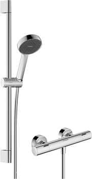 HG Activera Select S System prysznicowy 95 2jet EcoSmart z drążkiem 65 cm i termostatem Ecostat Fine, natynkowy, Chrom