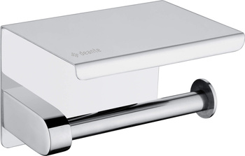 Uchwyt na papier toaletowy ścienny - z półką chrom ADR 0221